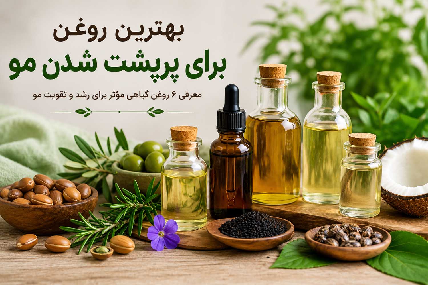 بهترین روغن برای پرپشت شدن مو