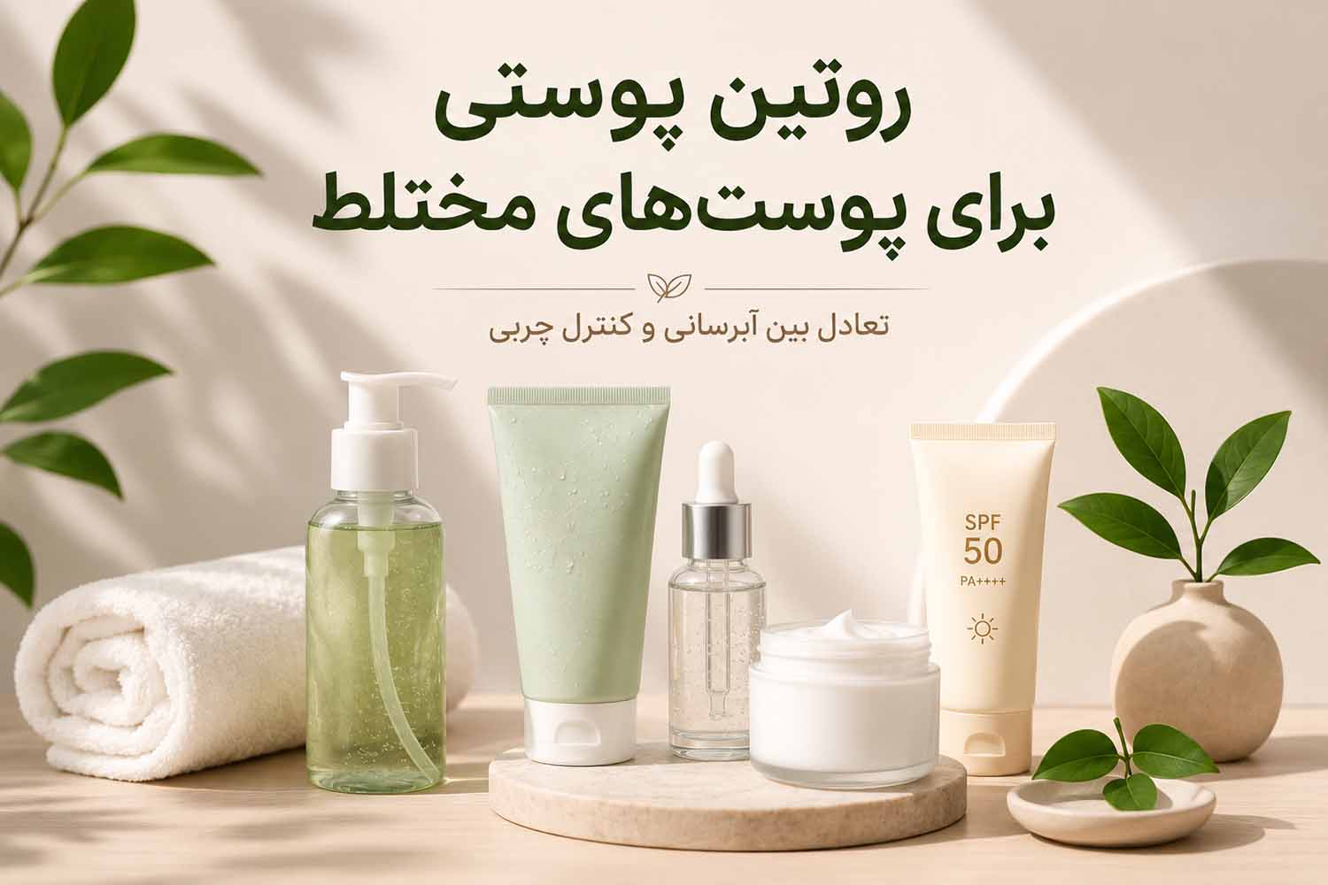 روتین پوستی برای پوست‌های مختلط