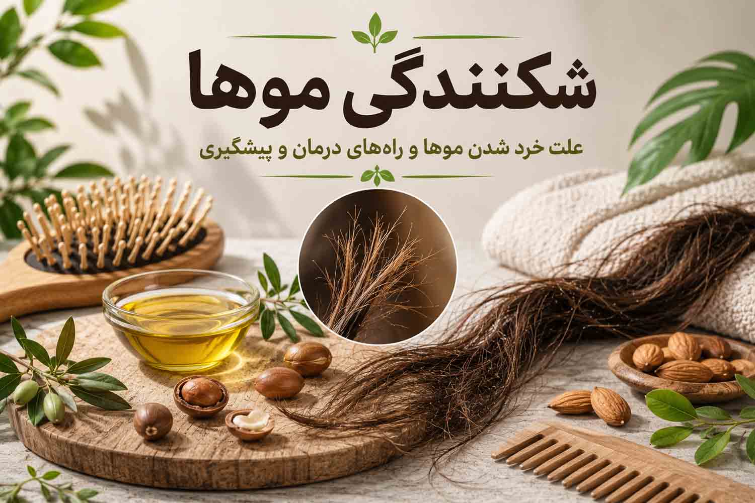 علت خرد شدن موها