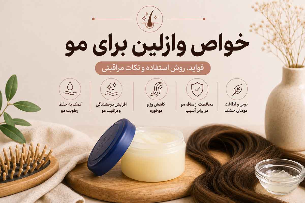 خواص وازلین برای مو