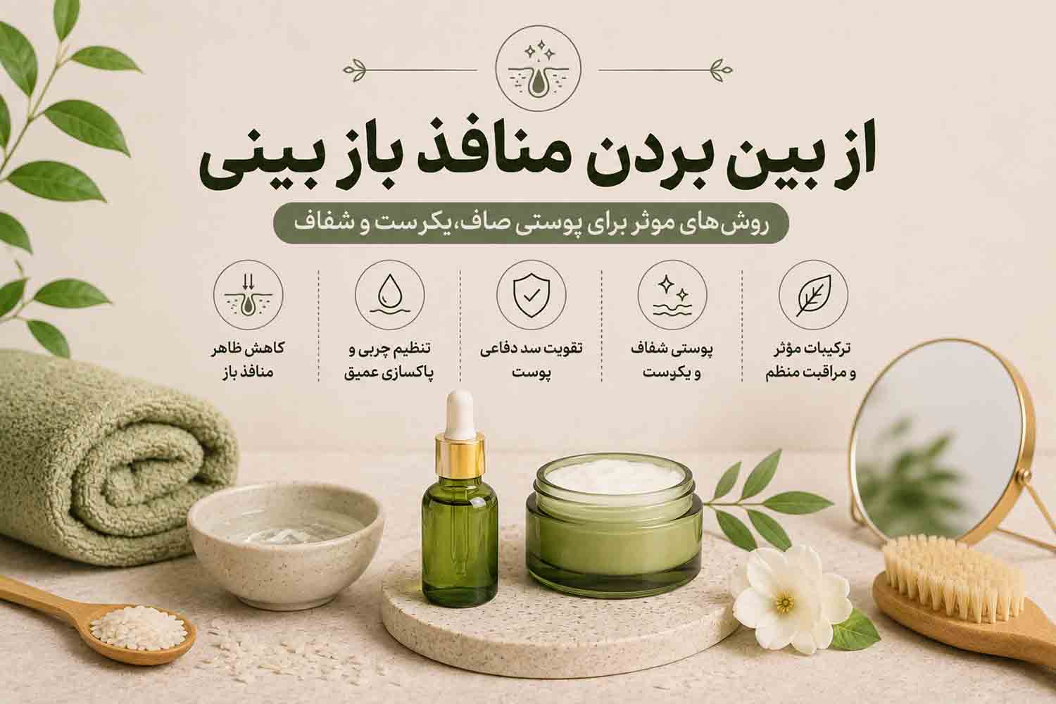 از بین بردن منافذ باز بینی